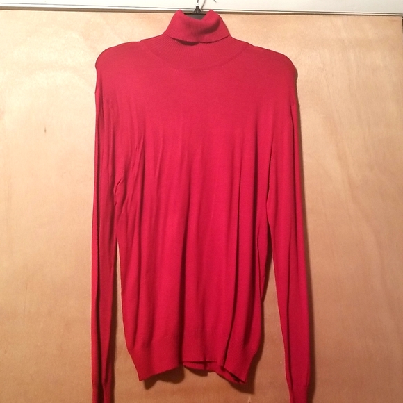 New Zara Turtleneck Red Soft Knit Long Sleeve Top - Picture 2 of 5